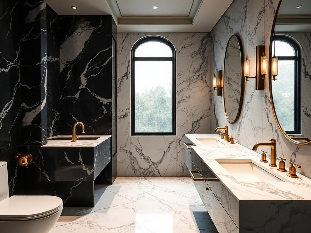 Marble bathroom descaled and polished