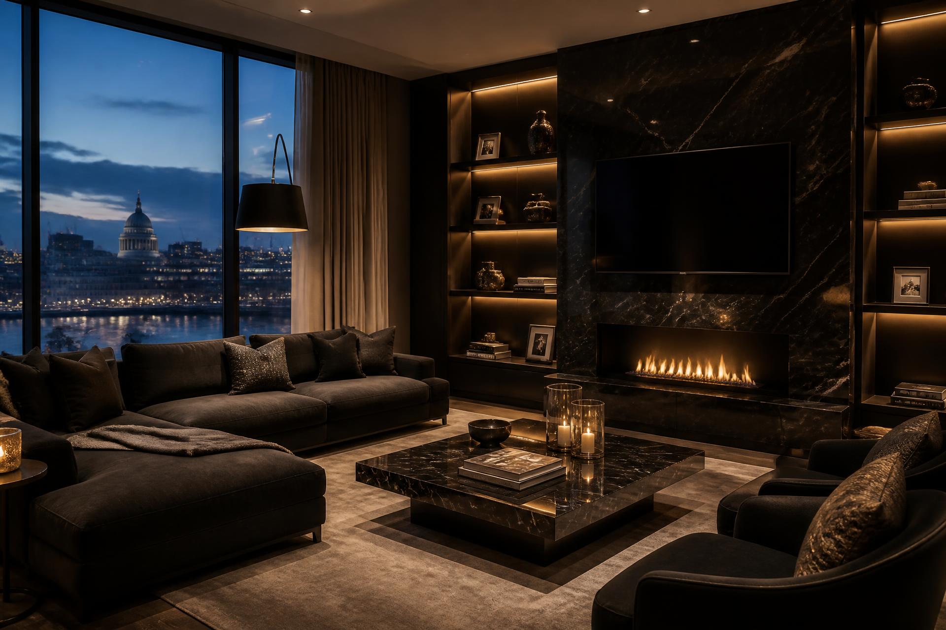 Immaculately clean modern London living room